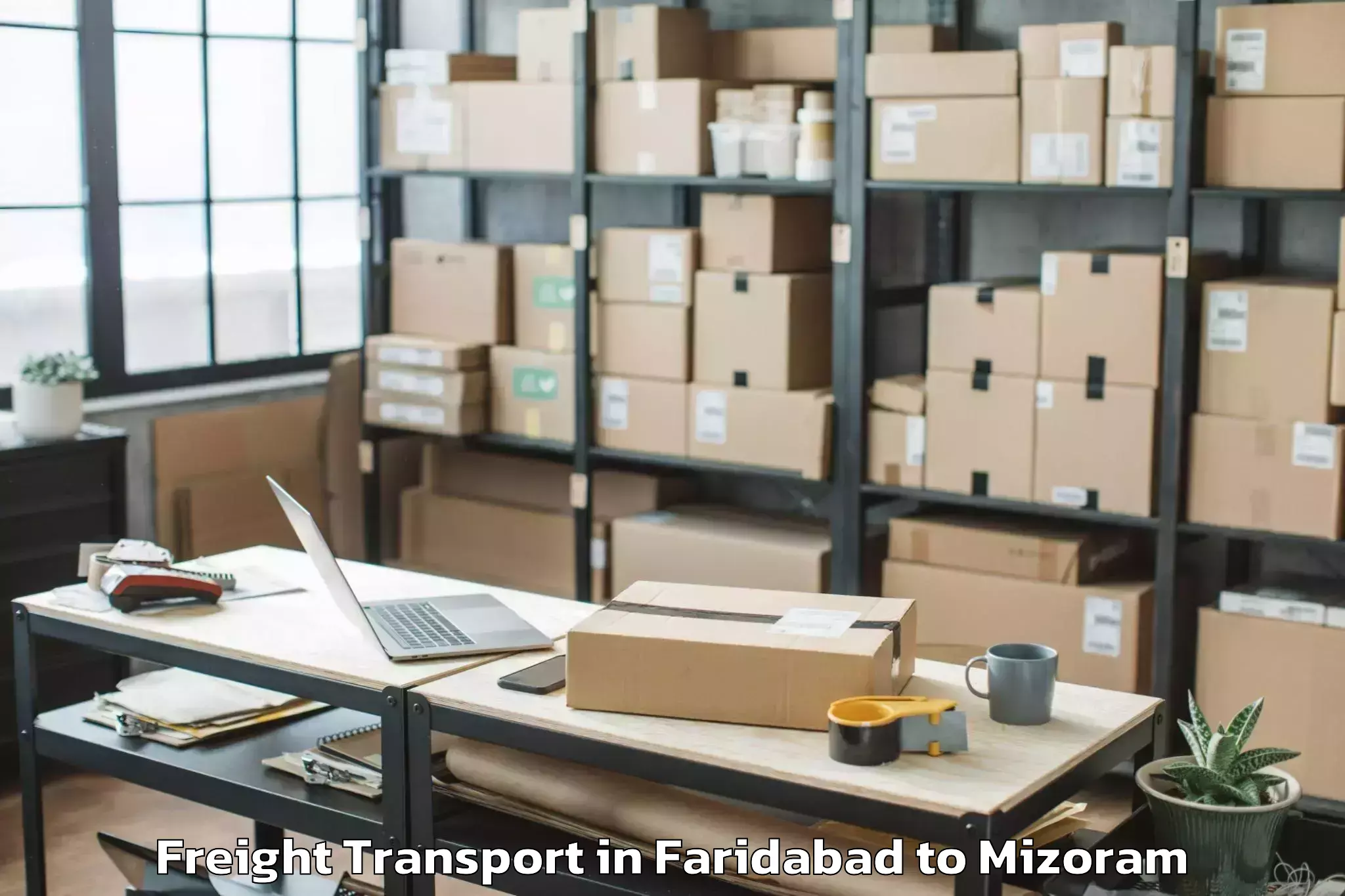 Top Faridabad to Khawhai Freight Transport Available